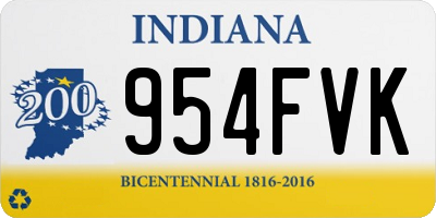 IN license plate 954FVK
