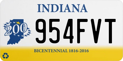 IN license plate 954FVT
