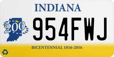 IN license plate 954FWJ