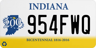 IN license plate 954FWQ