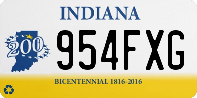IN license plate 954FXG
