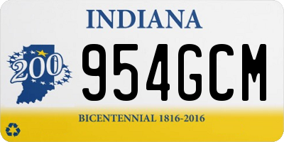 IN license plate 954GCM