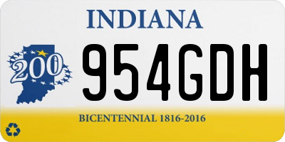 IN license plate 954GDH