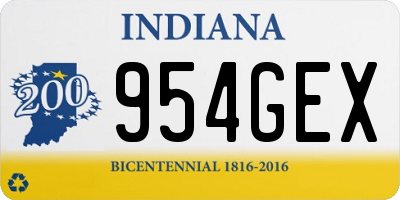 IN license plate 954GEX