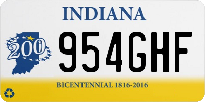IN license plate 954GHF