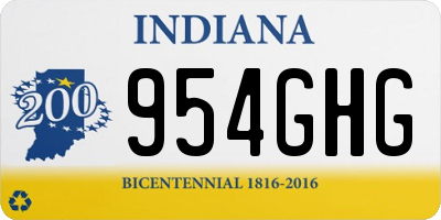 IN license plate 954GHG