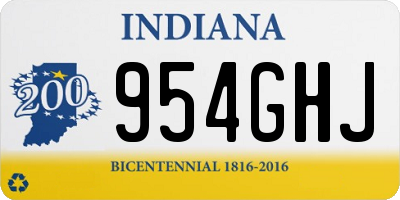 IN license plate 954GHJ
