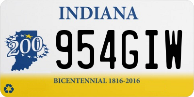 IN license plate 954GIW