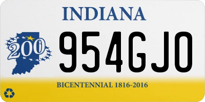IN license plate 954GJO