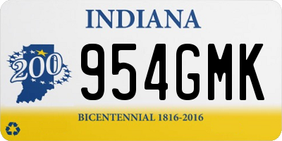 IN license plate 954GMK