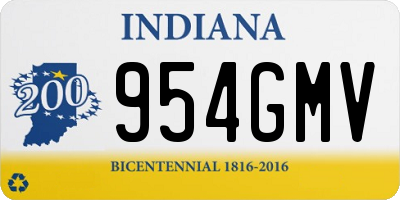 IN license plate 954GMV