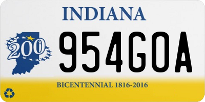 IN license plate 954GOA
