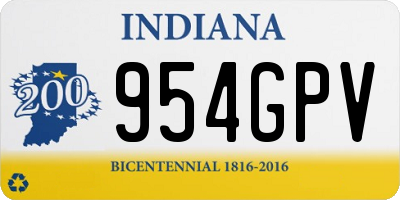 IN license plate 954GPV