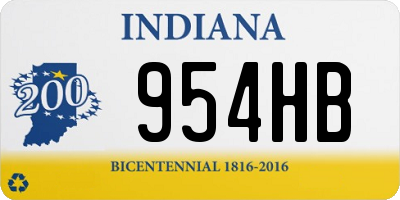 IN license plate 954HB