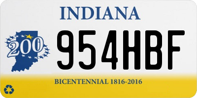 IN license plate 954HBF