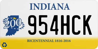 IN license plate 954HCK