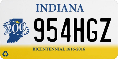 IN license plate 954HGZ