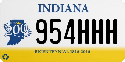 IN license plate 954HHH