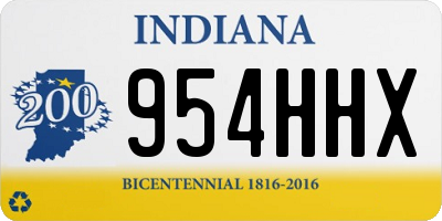 IN license plate 954HHX