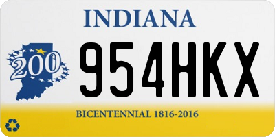 IN license plate 954HKX