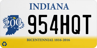 IN license plate 954HQT