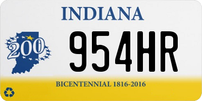 IN license plate 954HR