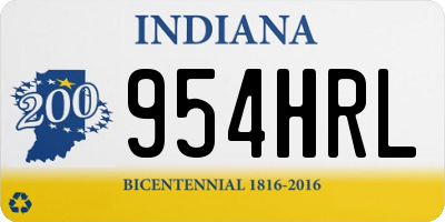 IN license plate 954HRL