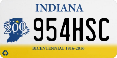IN license plate 954HSC