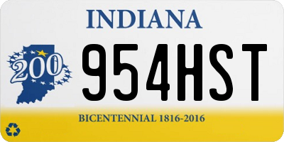 IN license plate 954HST