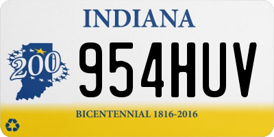 IN license plate 954HUV