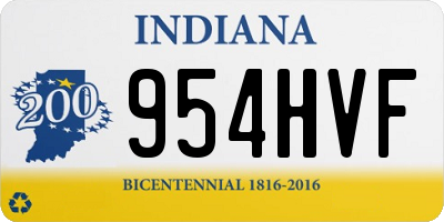IN license plate 954HVF
