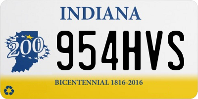 IN license plate 954HVS