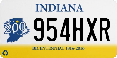 IN license plate 954HXR