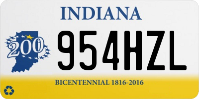 IN license plate 954HZL
