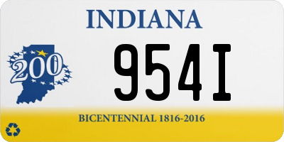 IN license plate 954I