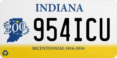 IN license plate 954ICU