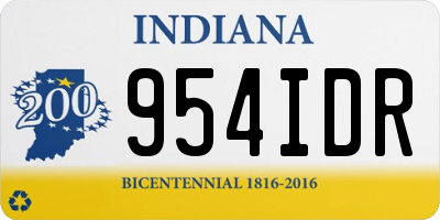 IN license plate 954IDR