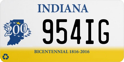 IN license plate 954IG