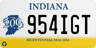 IN license plate 954IGT