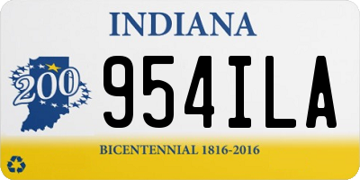 IN license plate 954ILA