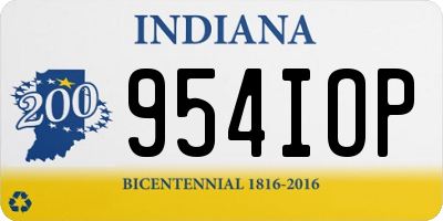 IN license plate 954IOP