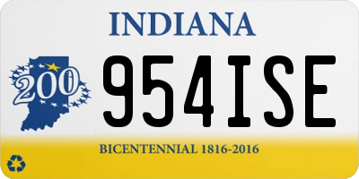 IN license plate 954ISE