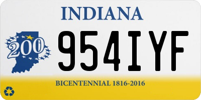 IN license plate 954IYF