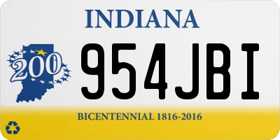 IN license plate 954JBI