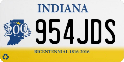 IN license plate 954JDS