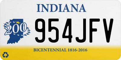 IN license plate 954JFV