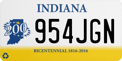 IN license plate 954JGN