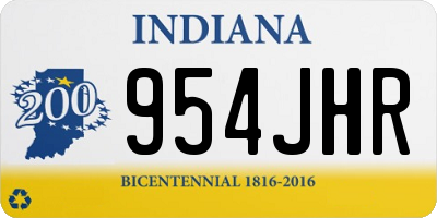 IN license plate 954JHR