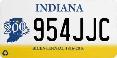 IN license plate 954JJC
