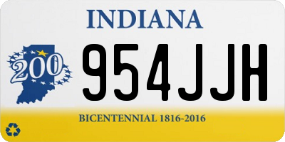 IN license plate 954JJH